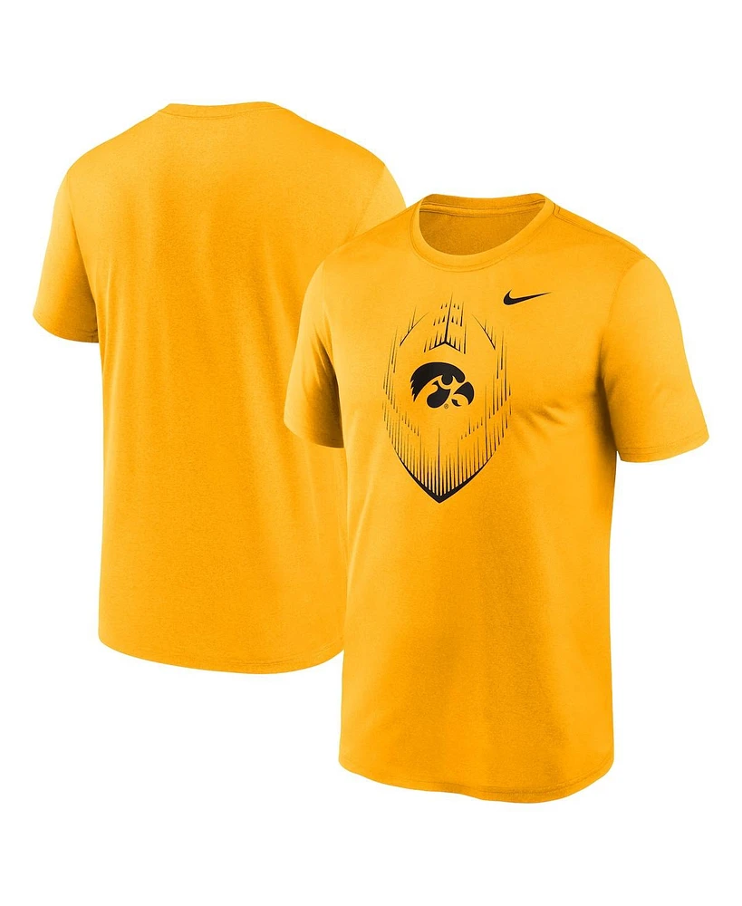Nike Men's Gold Iowa Hawkeyes Primetime Legend Icon Performance T-Shirt