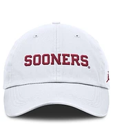 Jordan Men's White Oklahoma Sooners Core Club Mascot Wordmark Adjustable Hat