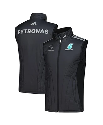 Adidas Men's Black Mercedes-amg Petronas F1 Team Wear Mechanics Full Zip Sweater Vest