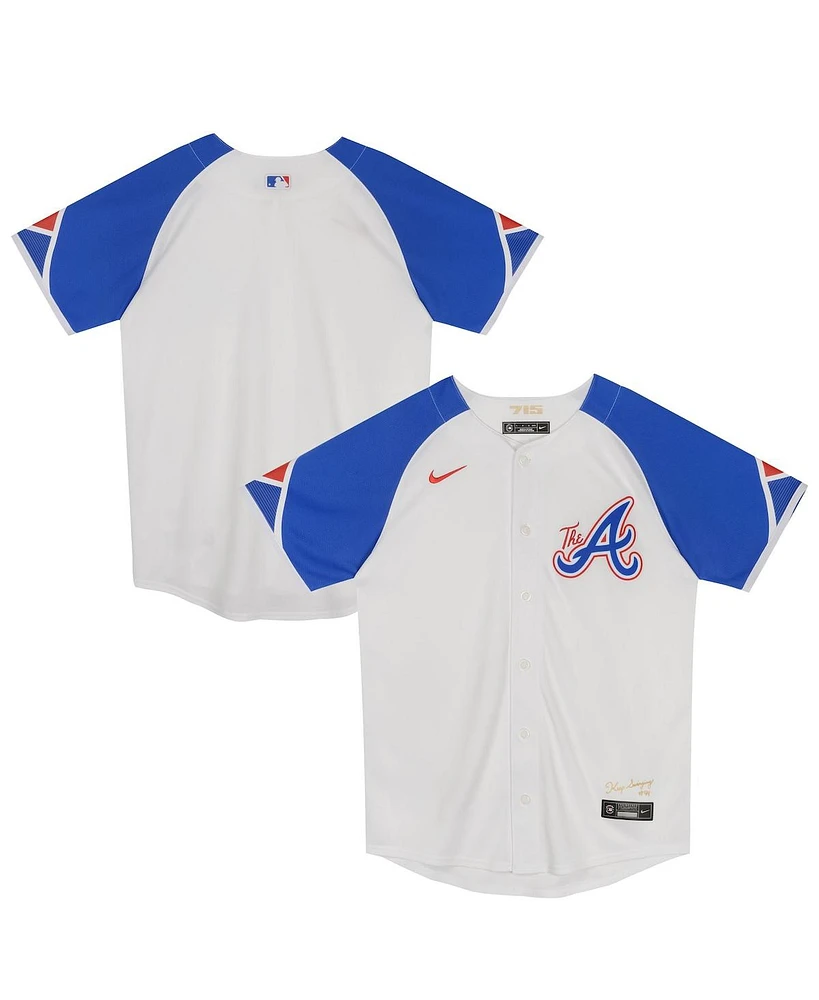 Nike Preschool White Atlanta Braves City Connect Jersey