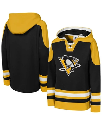 Outerstuff Big Boys and Girls Black Pittsburgh Penguins Must Have Home V-neck Pullover Hoodie