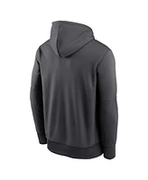 Nike Men's Anthracite Miami Dolphins Team Muscle Performance Fleece Pullover Hoodie