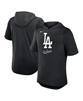 Nike Men's Black Los Angeles Dodgers Tri-Blend Performance Hoodie T-Shirt