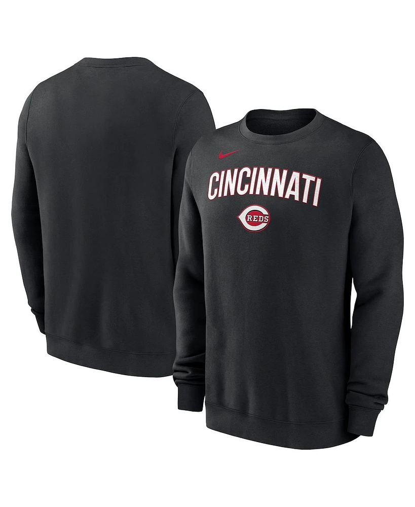Nike Men's Black Cincinnati Reds Pullover Sweatshirt