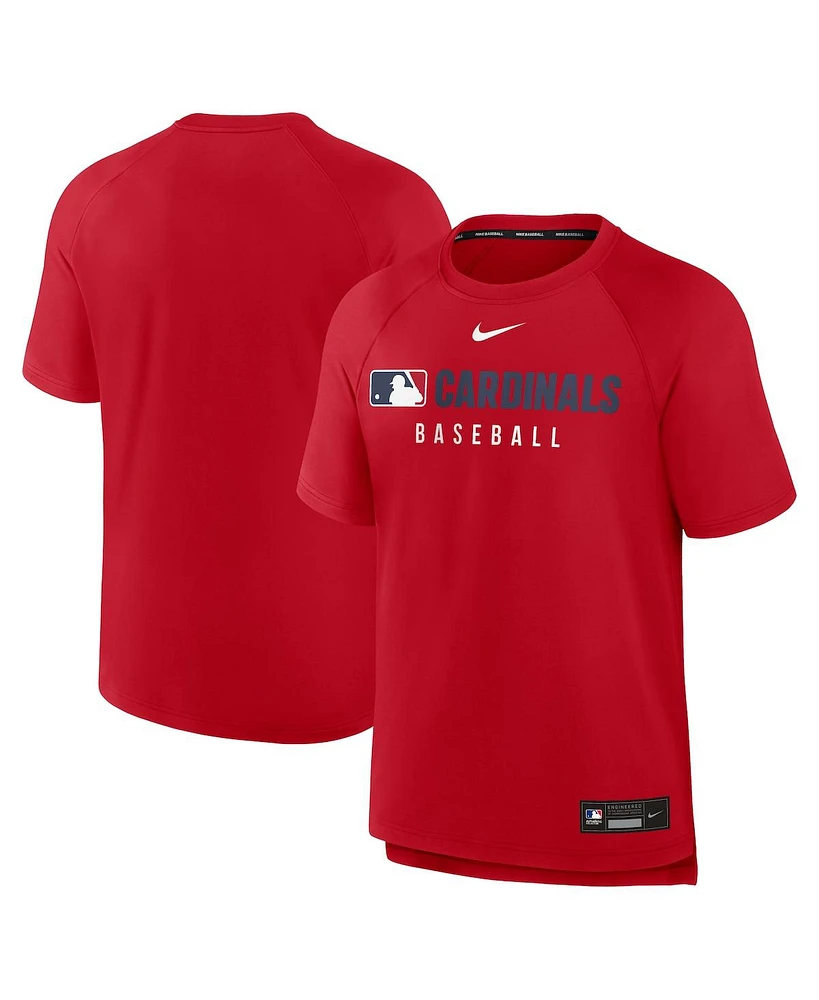 Nike Men's Red St. Louis Cardinals Authentic Collection Pregame Raglan Performance T-Shirt