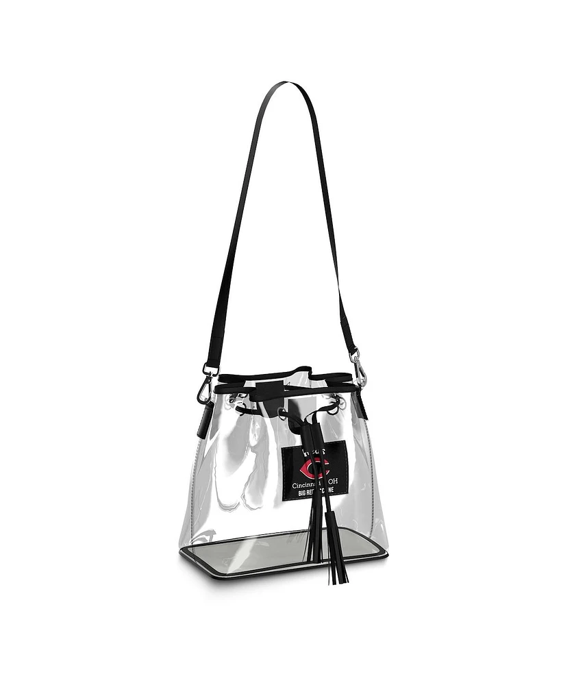 Wear by Erin Andrews Cincinnati Reds Clear Stadium Bucket Purse