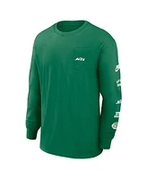 Nike Men's Green New York Jets Rewind Heavy Max 90 Pocket Long Sleeve T-Shirt