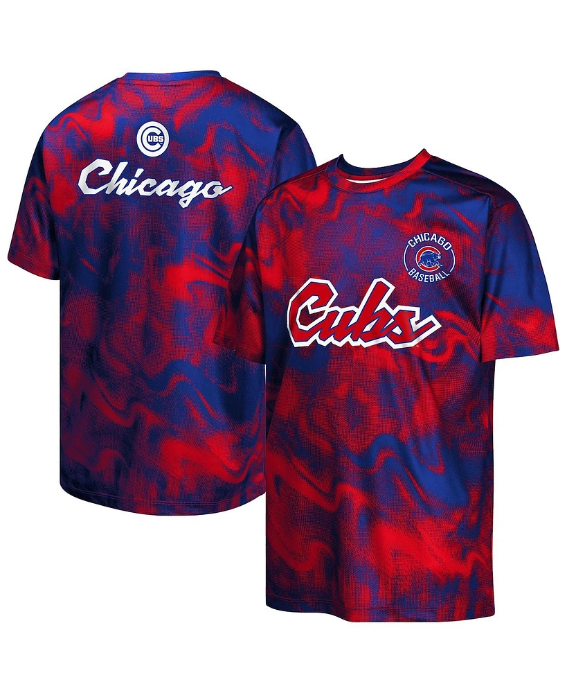 Outerstuff Big Boys and Girls Royal/Red Chicago Cubs Pinch Hitter T-Shirt