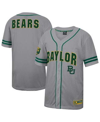 Colosseum Men's Gray Baylor Bears Free Spirited Baseball Jersey