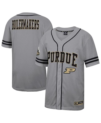 Colosseum Men's Gray Purdue Boilermakers Free Spirited Baseball Jersey
