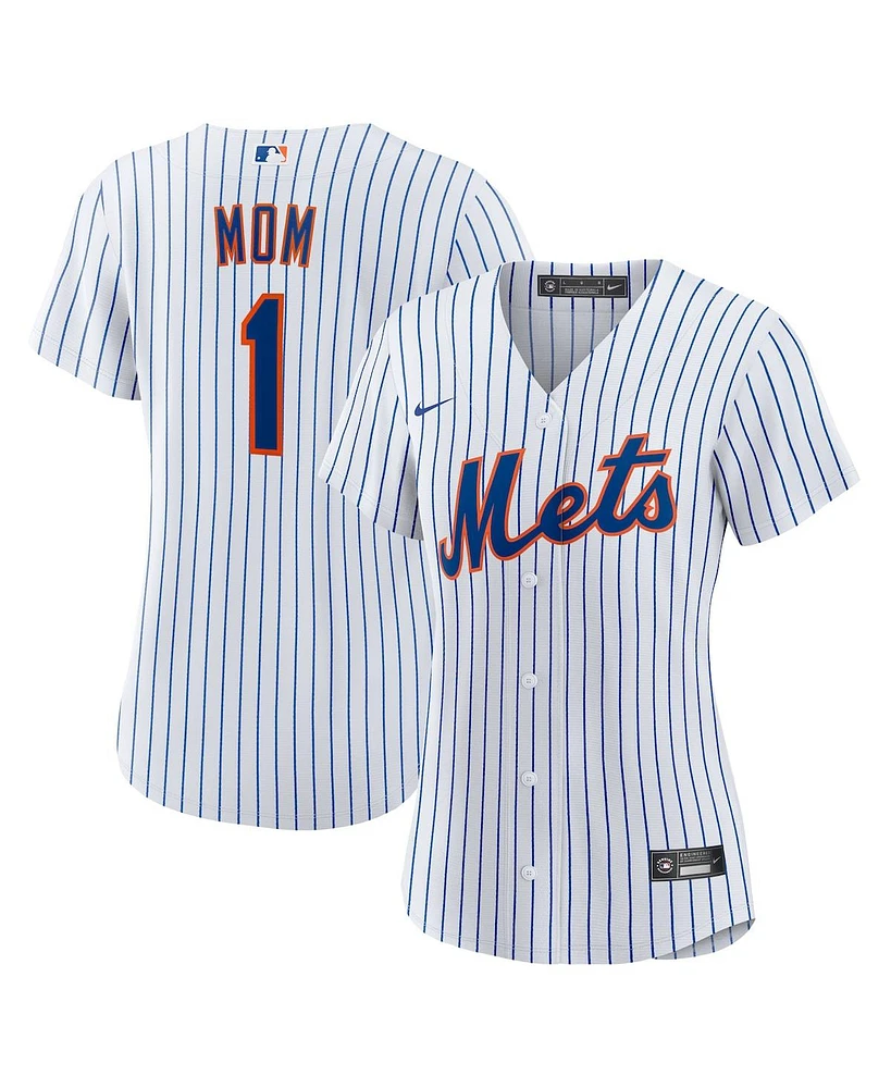 Nike Women's White New York Mets 1 Mom Home Replica Jersey