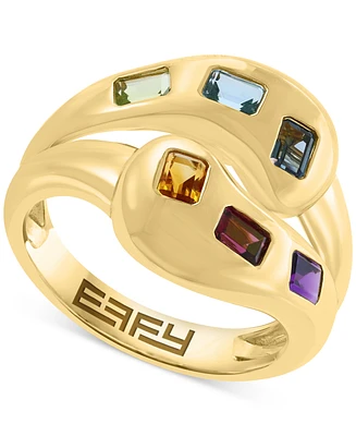 Effy Multi-Gemstone Statement Ring (1-1/2 ct. t.w.) in 14k Yellow Gold-Plated Sterling Silver