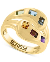 Effy Multi-Gemstone Statement Ring (1-1/2 ct. t.w.) in 14k Yellow Gold-Plated Sterling Silver