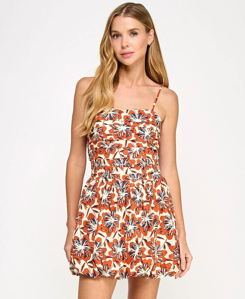 City Studios Juniors' Bow-Back Bubble-Hem Dress