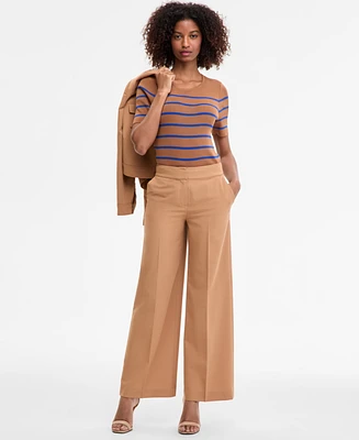 Tahari Asl Women's Mid-Rise Wide-Leg Pants