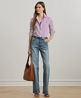 Lauren Ralph Petite Classic-Fit Striped Broadcloth Shirt