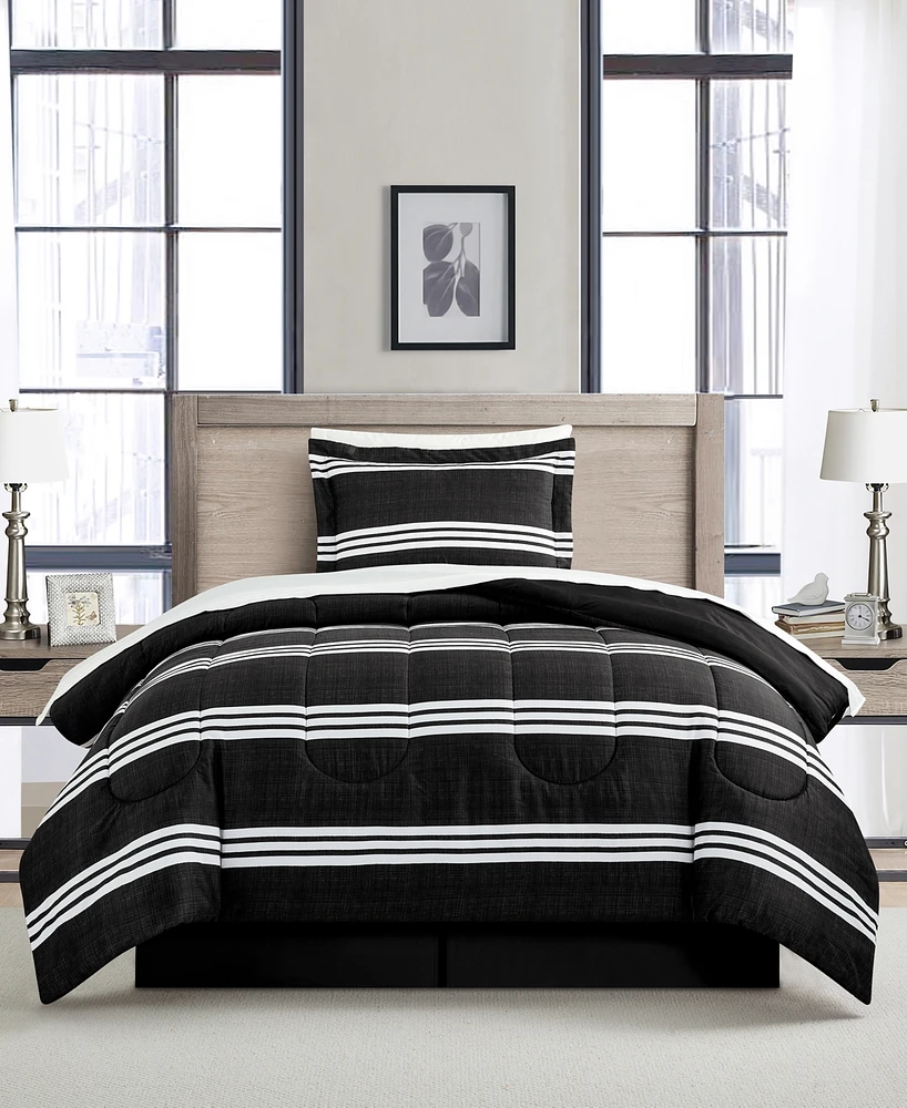 Sunham Aiden Striped 8-Pc. Comforter Sets, Exclusively at Macy's