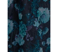 Sl Fashions Floral-Organza Gown