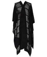 Lauren Ralph Open Knit Ruana