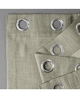 Half Price Drapes Oatmeal Grommet Textured Faux Linen Room Darkening Curtain
