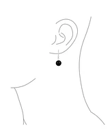 Bling Jewelry Simple Basic Round 8MM Bead Ball Drop Dangle Earrings Secure French Fish Hook Wire .925 Sterling Silver