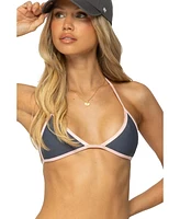 Edikted Women's Dina Contrast Triangle Bikini Top