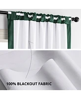 Half Price Drapes Blackforest Green Signature Velvet Blackout Curtain