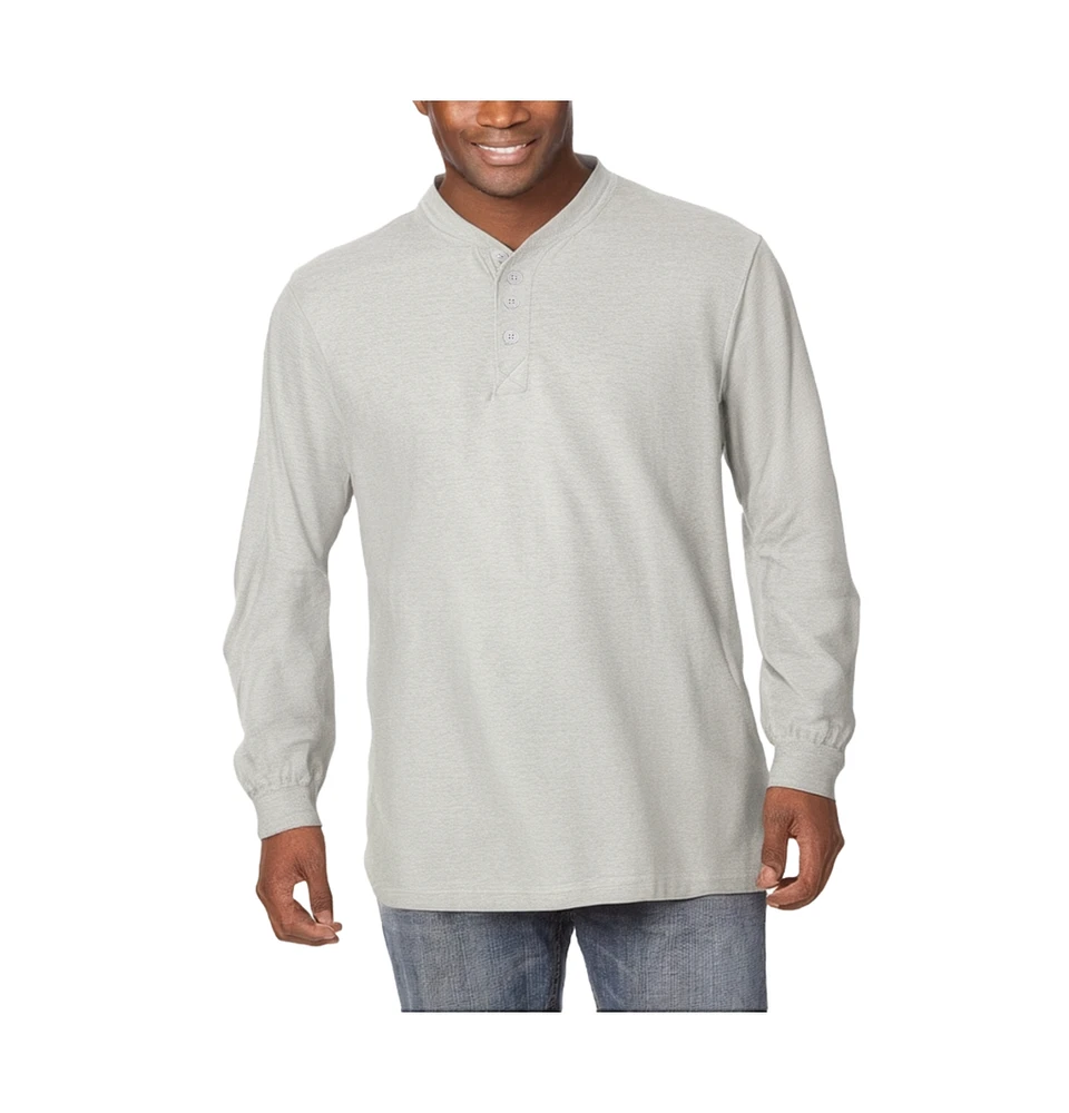 KingSize Big & Tall Shrink-Less Lightweight Long Sleeve Henley