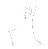 Bling Jewelry Elegant .925 Sterling Silver Round 8MM Glittering Pave Crystal Disco Ball Stud Earrings