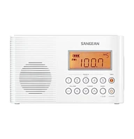 Sangean H201 Am/Fm Weather Alert Waterproof Shower Radio