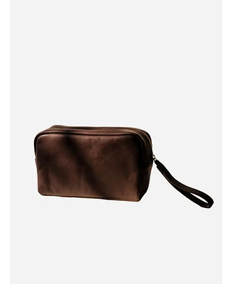 Able Avery Dopp Kit Bag, Chocolate Brown