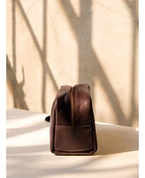Able Avery Dopp Kit Bag, Chocolate Brown