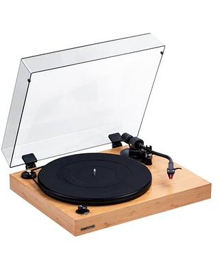 Fluance RT83 Reference High Fidelity Vinyl Turntable Record Player with Ortofon 2M Red Cartridge, Speed Control Motor, Mass Mdf Wood Plinth, Vibr