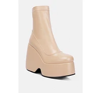 Purnell Womens High Platform Ankle Boots
