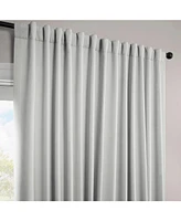 Half Price Drapes Oyster Extra Wide Textured Faux Linen Room Darkening Curtain
