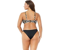 Swimsuits for All Plus Mentor Tie Front Bikini Top