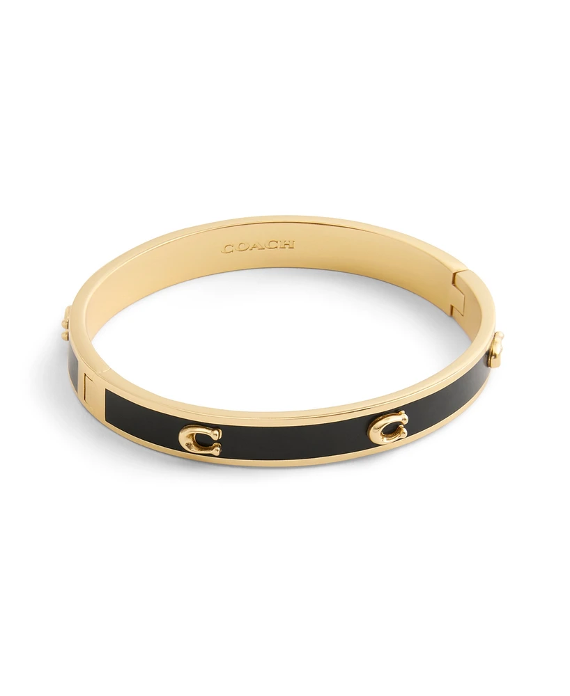 Coach Signature Pegged Enamel Bangle Bracelet