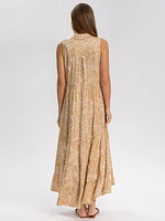 Pietro Brunelli Maternity Sleeveless Shirt Collar Maxi Clara Dress