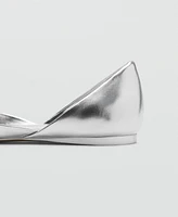 Mango Women's Metallic Leather Sandals