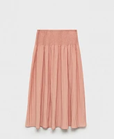Mango Women's Gathered Midi Skirt