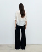 Mango Women's Semi-Transparent Lyocell Shirt