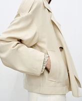 Mango Women's Double-Breasted Lapels Jacket