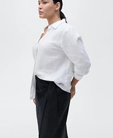 Mango Women's Linen Sarong Skirt
