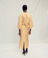Mango Women's Textured Straight Skirt