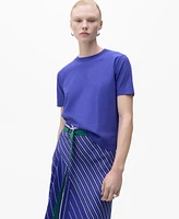 Mango Women's Short-Sleeved Fine-Knit Sweater