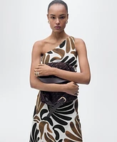Mango Women's Abstract Leaf Print Dress