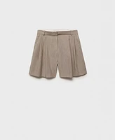 Mango Women's Striped Suit Bermuda Shorts
