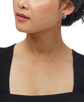 Polished Twist Style Statement Drop Earrings in 14k Gold