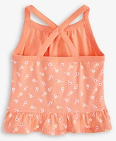 First Impressions Baby Girls Simple Floral-Print Peplum Tank Top, Exclusively at Macy's