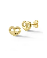 Rachel Zoe Fine Jewelry 14K Gold Mariner Heart Studs